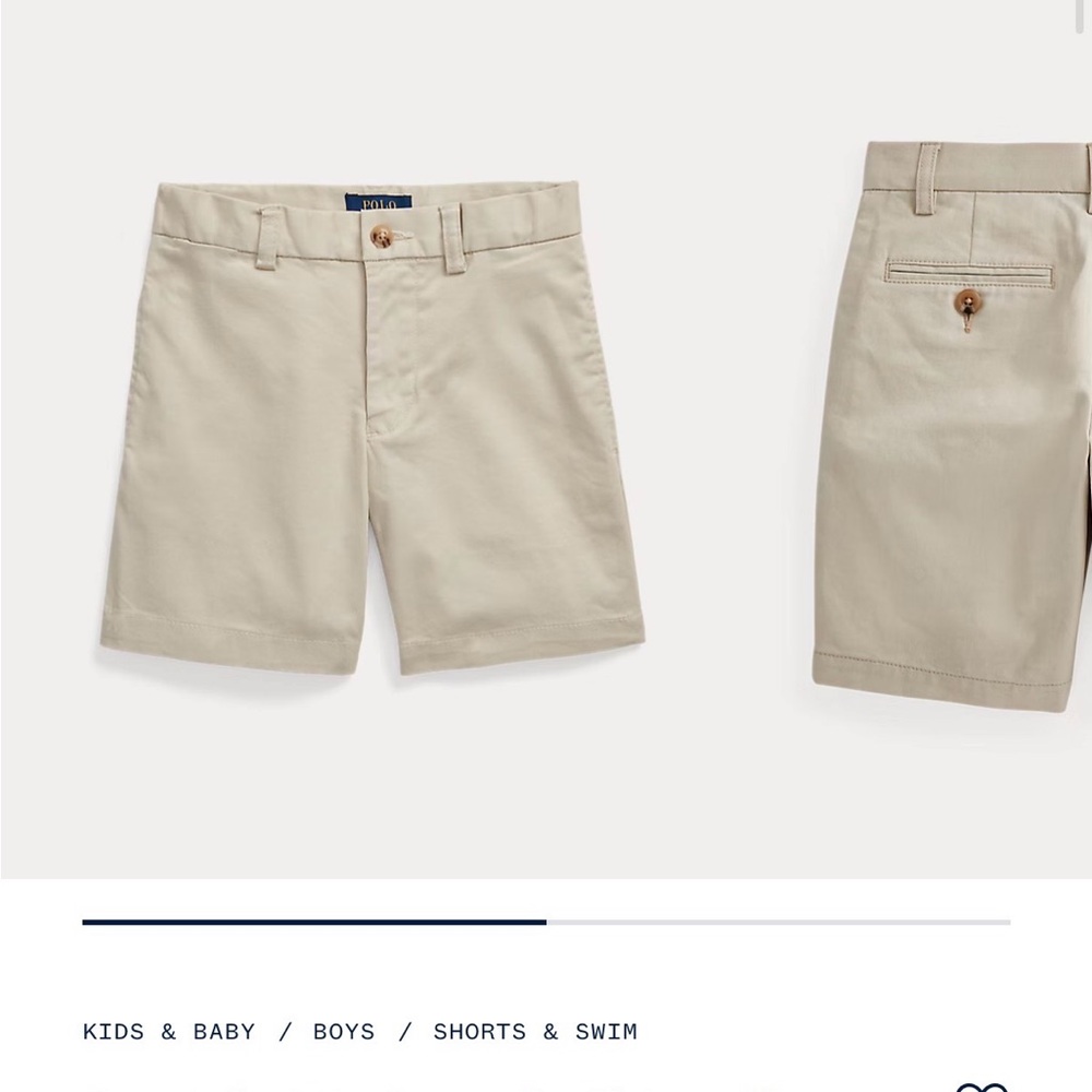 Polo by Ralph Lauren straight Fit w/ Stretch Chino Tan Shorts for kids